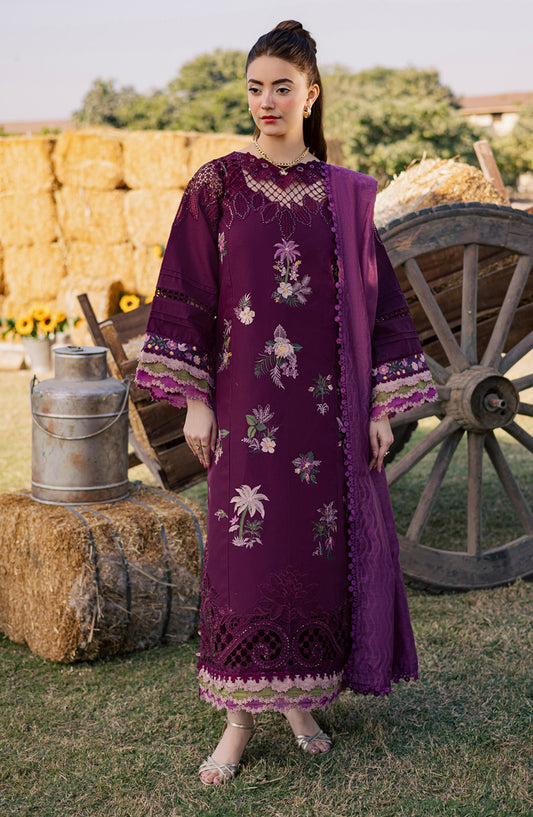 Summer Queen by Parishay Embroidered Lawn Unstitched 3 Piece Suit - SQU-04 - PS26SMQ - Purple - Summer Collection