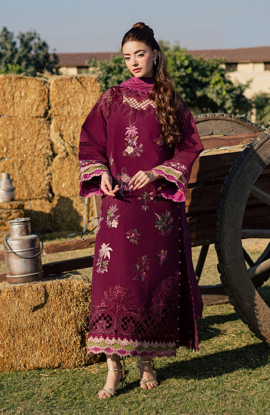 Summer Queen by Parishay Embroidered Lawn Unstitched 3 Piece Suit - SQU-04 - PS26SMQ - Purple - Summer Collection