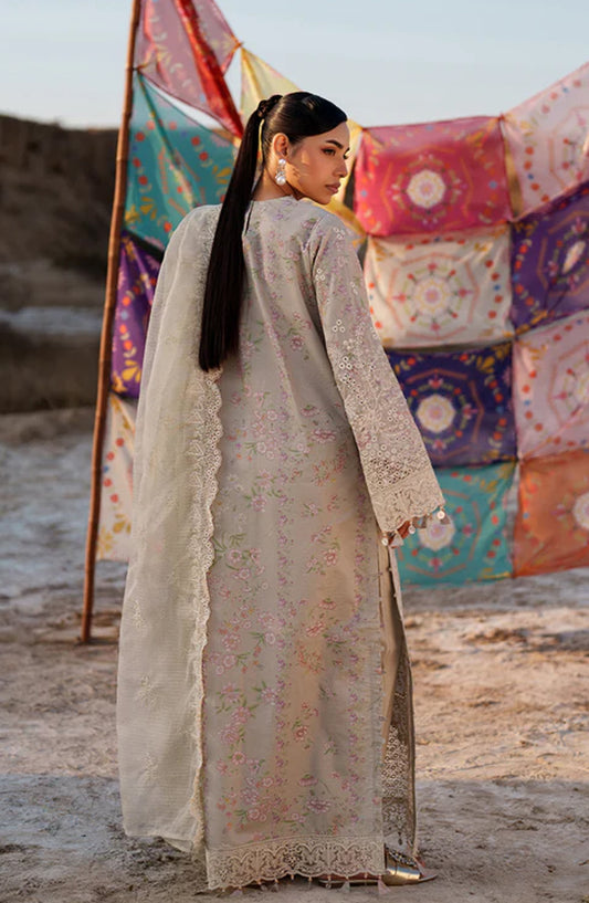 Sunlit Groove by Emaan Adeel Embroidered Lawn Unstitched 3 Piece Suit - MEHVES - ED26SNG - Purple - Summer Collection