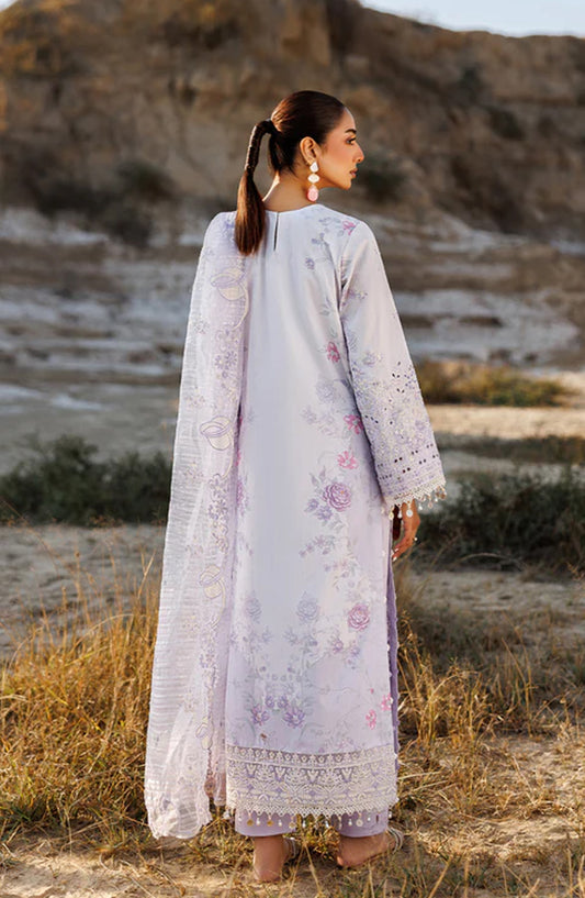 Sunlit Groove by Emaan Adeel Embroidered Lawn Unstitched 3 Piece Suit - SUNLIT SWAY - ED26SNG - Blue - Summer Collection