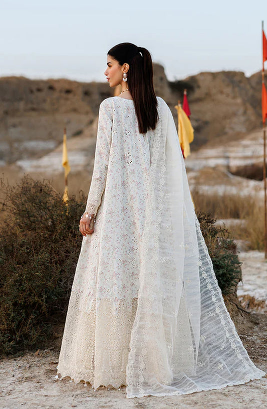 Sunlit Groove by Emaan Adeel Embroidered Lawn Unstitched 3 Piece Suit - SUNKISSED - ED26SNG - White - Summer Collection