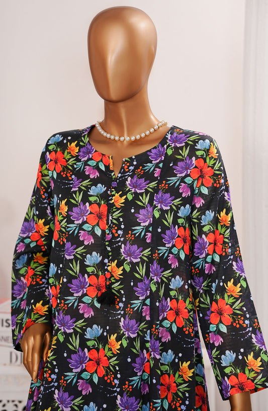 Amna Khadija Printed Lawn Stitched 2 Piece Suit - TPC-02 - AM25TPC - Black - Summer Collection