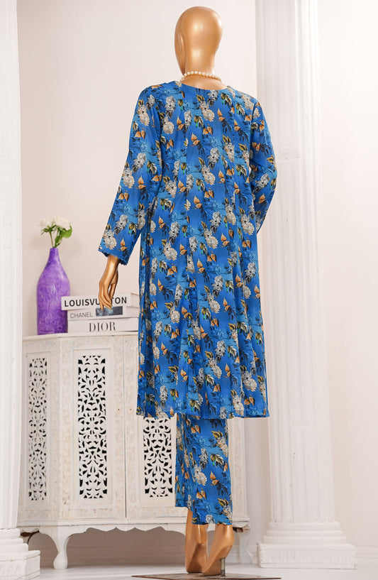 Amna Khadija Printed Lawn Stitched 2 Piece Suit - TPC-03 - AM25TPC - Blue - Summer Collection