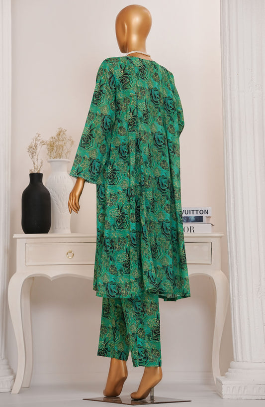 Amna Khadija Printed Lawn Stitched 2 Piece Suit - TPC-10 - AM25TPC - Green - Summer Collection