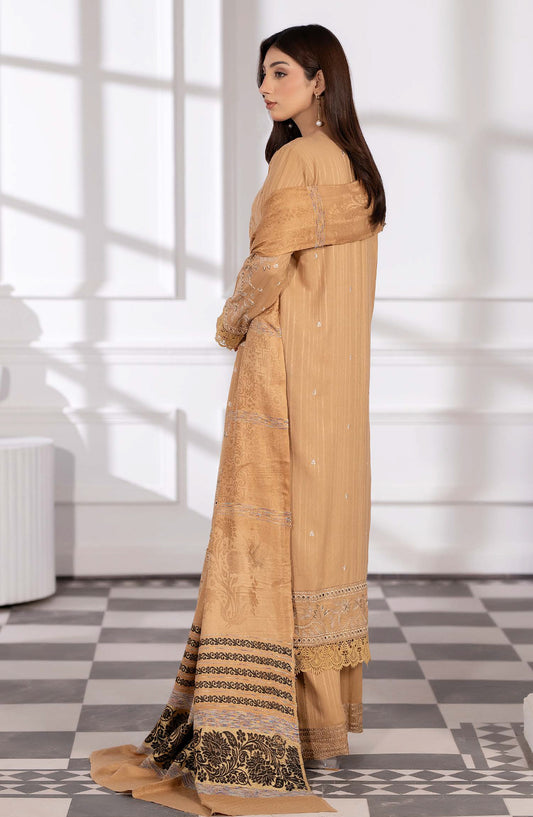 Tanim by Johra Embroidered Winter Fabric Unstitched 3 Piece Suit - JW-756 - JH25TANIM - Beige - Winter Collection