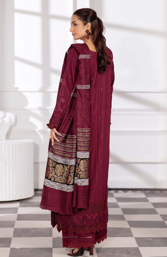 Tanim by Johra Embroidered Winter Fabric Unstitched 3 Piece Suit - JW-755 - JH25TANIM - Purple - Winter Collection