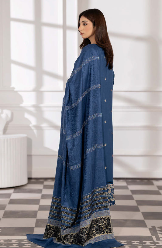 Tanim by Johra Embroidered Winter Fabric Unstitched 3 Piece Suit - JW-753 - JH25TANIM - Blue - Winter Collection