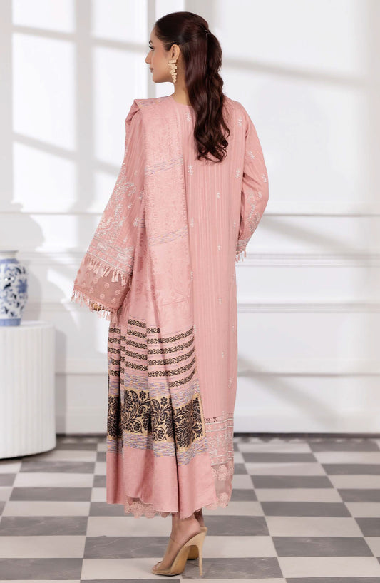 Tanim by Johra Embroidered Winter Fabric Unstitched 3 Piece Suit - JW-752 - JH25TANIM - Pink - Winter Collection
