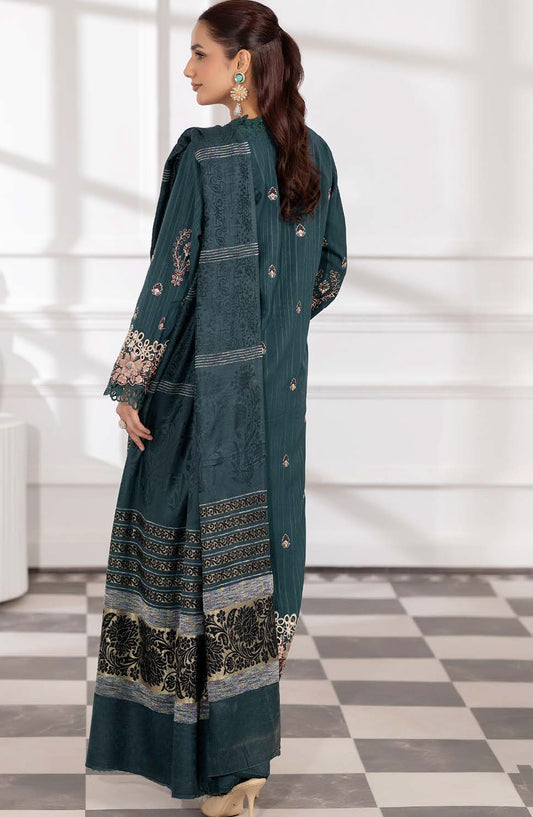 Tanim by Johra Embroidered Winter Fabric Unstitched 3 Piece Suit - JW-751 - JH25TANIM - Teal - Winter Collection