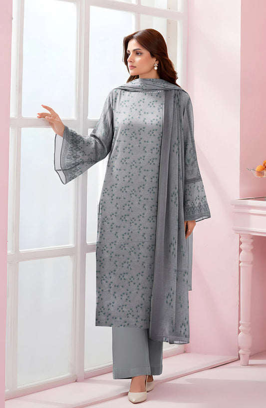 Tasneem Digital Printed Slub Dhanak Unstitched 3 Piece Suit - Design-03 - TSN25SD - Light Purple - Winter Collection