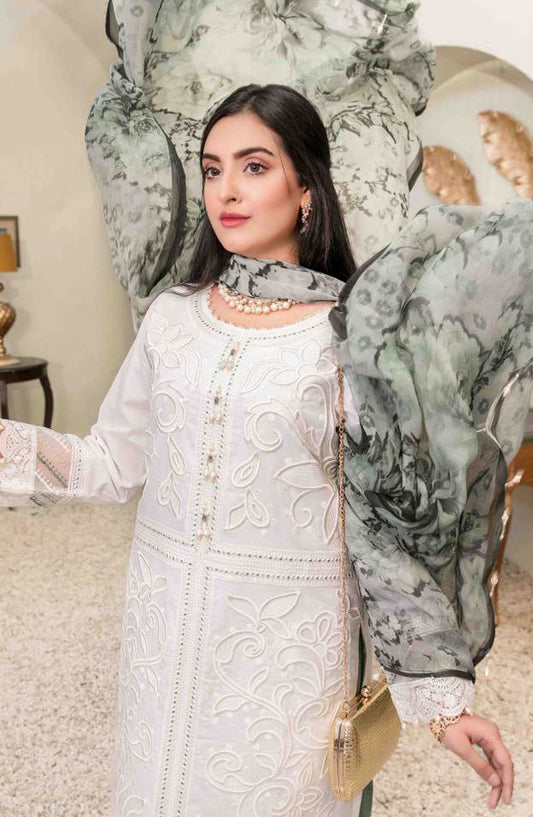 Tawakkal Fabric Parian Dream Embroidered Cotton Unstitched 3 Piece Suit - D-6822 - TF25PRD - Green - Festive Collection