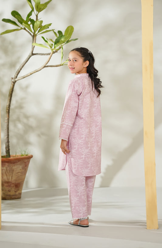 The Masakali Story by Amna Khadija Printed Cotton Stitched 2 Piece Suit - TMS-05 - AM26TMS - Pink - Summer Collection