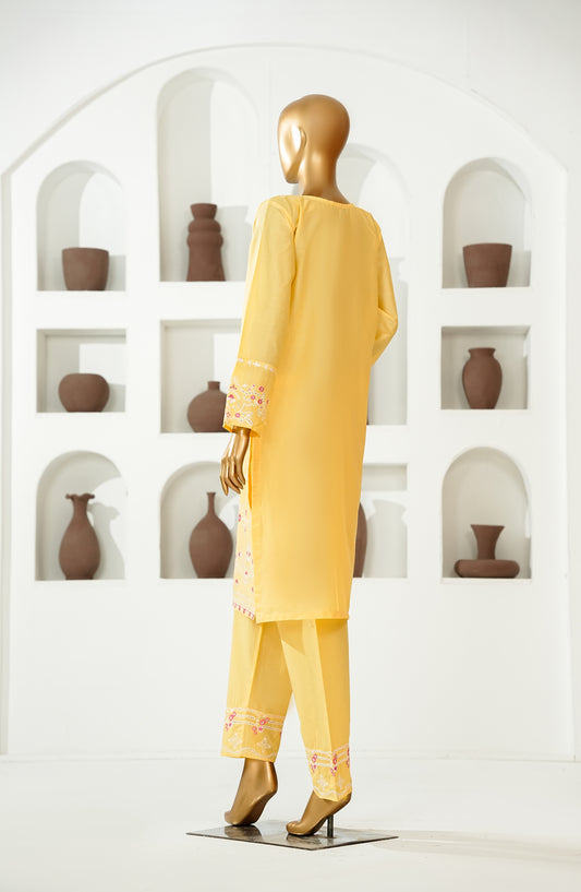 The Shades by Amna Khadija Embroidered Cotton Stitched 2 Piece Suit - AKTS-07 - AM26AJTS - Yellow - Summer Collection