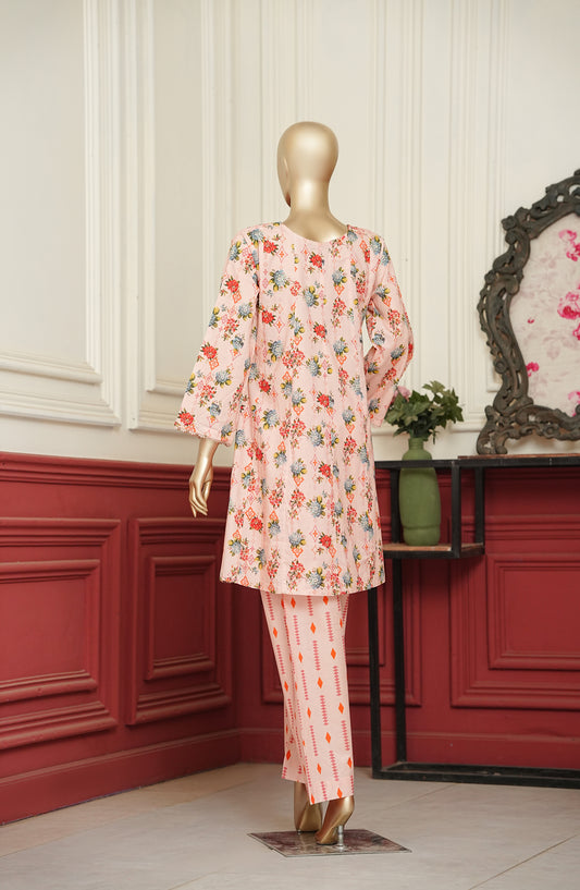 Travel Time Amna Khadija Printed Cambric Stitched 2 Piece Co-ord Set - AKTT-04 - AM26KTT - Pink - Summer Collection