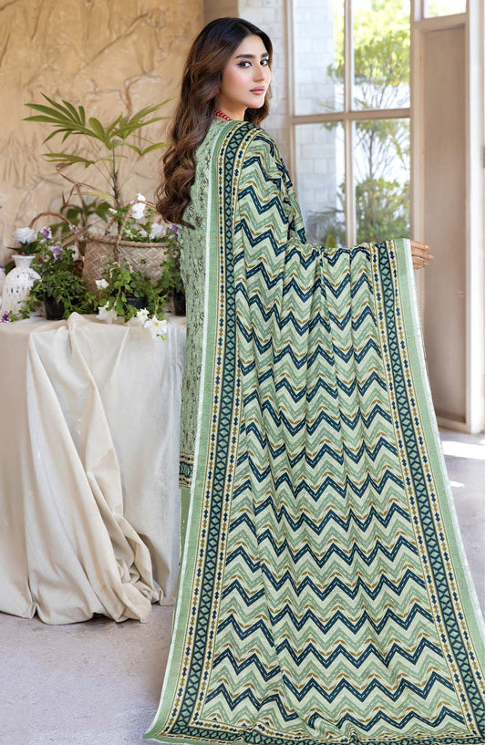Tulip by Johra Printed Lawn Unstitched 3 Piece Suit - JH-1253 - JH25TULIP - Green - Casual Collection