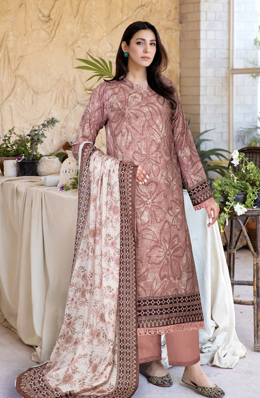 Tulip by Johra Printed Lawn Unstitched 3 Piece Suit - JH-1252 - JH25TULIP - Pink - Casual Collection
