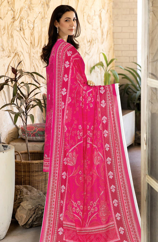 Tulip by Johra Printed Lawn Unstitched 3 Piece Suit - JH-1249 - JH25TULIP - Pink - Casual Collection