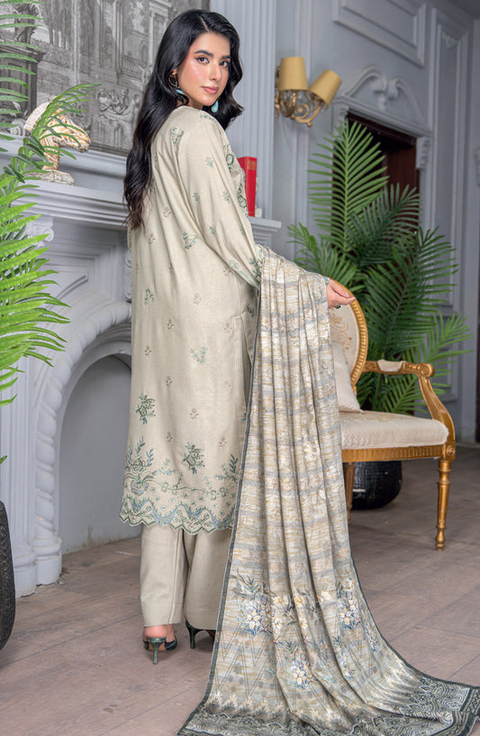 Umang by Riaz Arts Embroidered Peach Unstitched 3 Piece Suit - D-05 - RA26UMG - Grey - Winter Collection