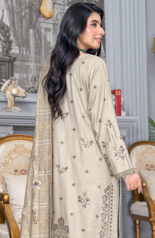 Umang by Riaz Arts Embroidered Peach Unstitched 3 Piece Suit - D-03 - RA26UMG - Grey - Winter Collection