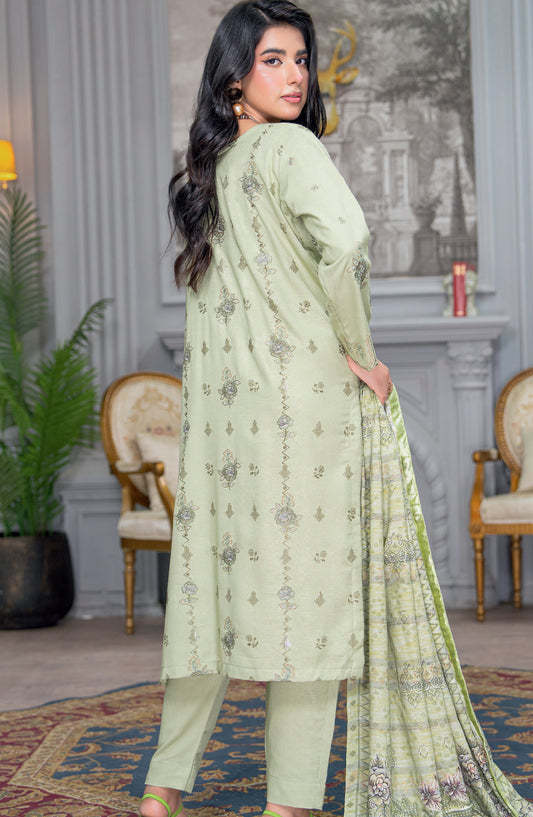 Umang by Riaz Arts Embroidered Peach Unstitched 3 Piece Suit - D-02 - RA26UMG - Green - Winter Collection