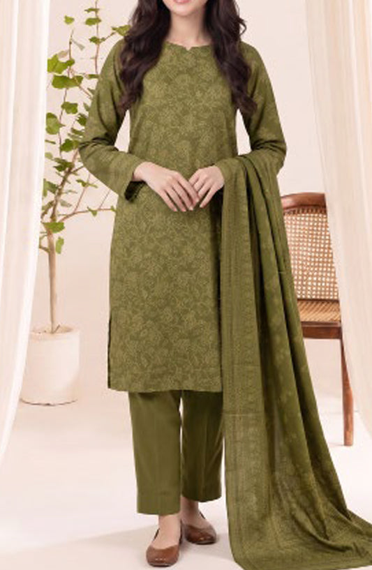 VS Printed Pashmina Unstitched 3 Piece Suit - D-07 - VS26PM - Green - Winter Collection