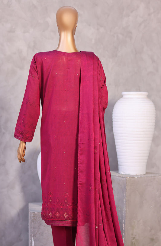 Valencia by HZ Textile Embroidered Lawn Unstitched 3 Piece Suit - D-10 - HZ26VCI - Pink - Summer Collection