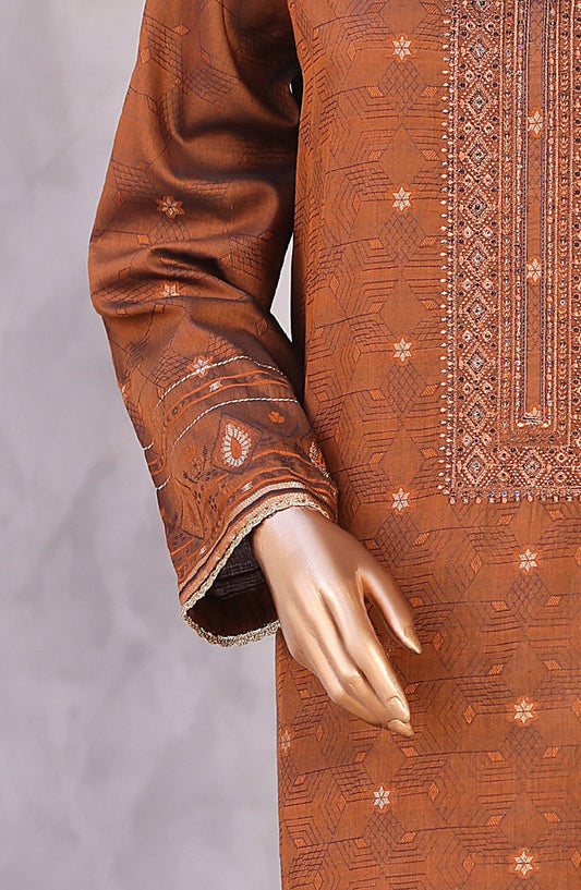 Valencia by HZ Textile Embroidered Lawn Unstitched 3 Piece Suit - D-08 - HZ26VCI - Rust - Summer Collection