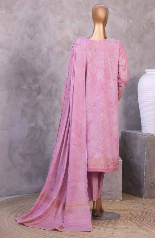 Valencia by HZ Textile Embroidered Lawn Unstitched 3 Piece Suit - D-07 - HZ26VCI - Pink - Summer Collection