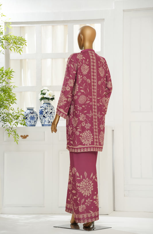 Varzah by Amna Khadija Printed Poly Swiss Stitched 2 Piece Suit - VUB-03 - AM25VRZ - Pink - Luxury Collection