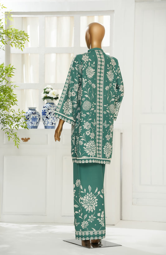 Varzah by Amna Khadija Printed Poly Swiss Stitched 2 Piece Suit - VUB-04 - AM25VRZ - Green - Luxury Collection