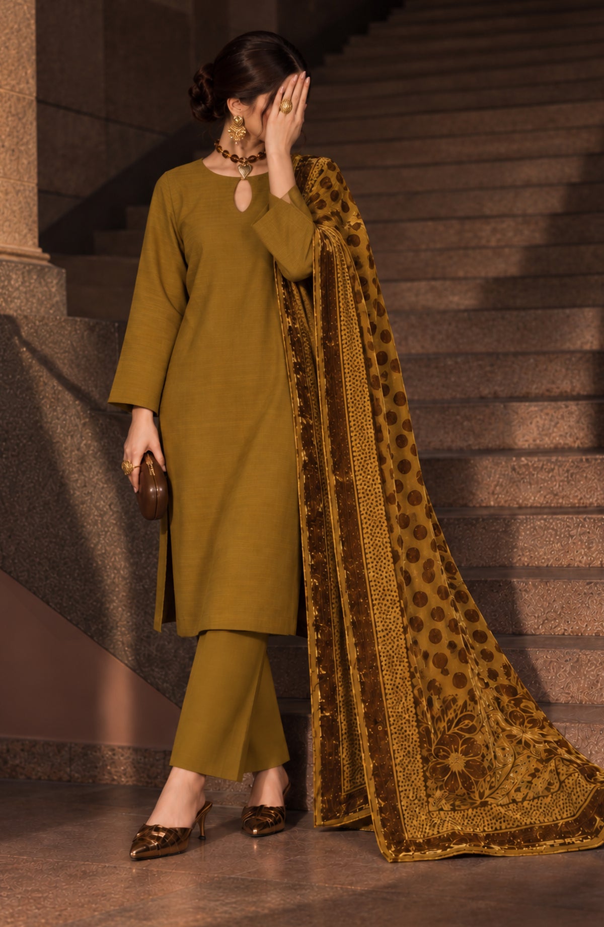 Velluto Milano by Amna Khadija Moonlight Dhanak Unstitched 3 Piece Suit - D-03 - AM26VUL - Dhani - Winter Collection