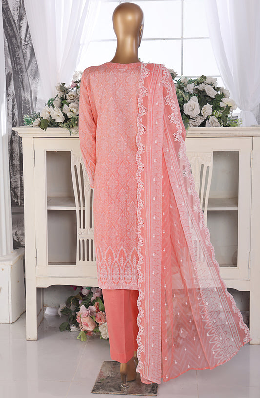 Venice by HZ Textile Embroidered Lawn Unstitched 3 Piece Suit - Design-05 - HZ26VNC - Pink - Summer Collection