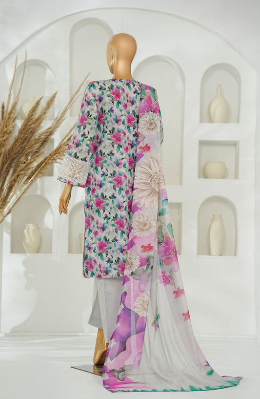 Versa by Amna Khadija Embroidered Lawn Stitched 3 Piece Suit - AKVL-03 - AM26KVL - Multi - Summer Collection