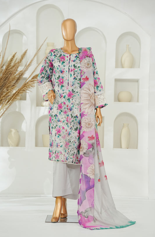 Versa by Amna Khadija Embroidered Lawn Stitched 3 Piece Suit - AKVL-03 - AM26KVL - Multi - Summer Collection