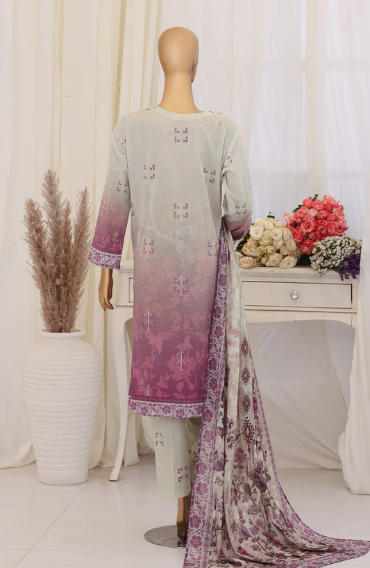 Virsa by HZ Embroidered Lawn Unstitched 3 Piece Suit - D-04 - HZ26VRSA - Pink - Summer Collection