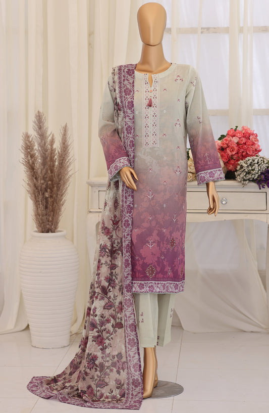 Virsa by HZ Embroidered Lawn Unstitched 3 Piece Suit - D-04 - HZ26VRSA - Pink - Summer Collection