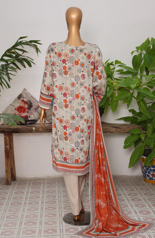 Vital Prints by HZ Textile Printed Lawn Unstitched 3 Piece Suit - VP-06 - HZ25VITL - Beige - Summer Collection