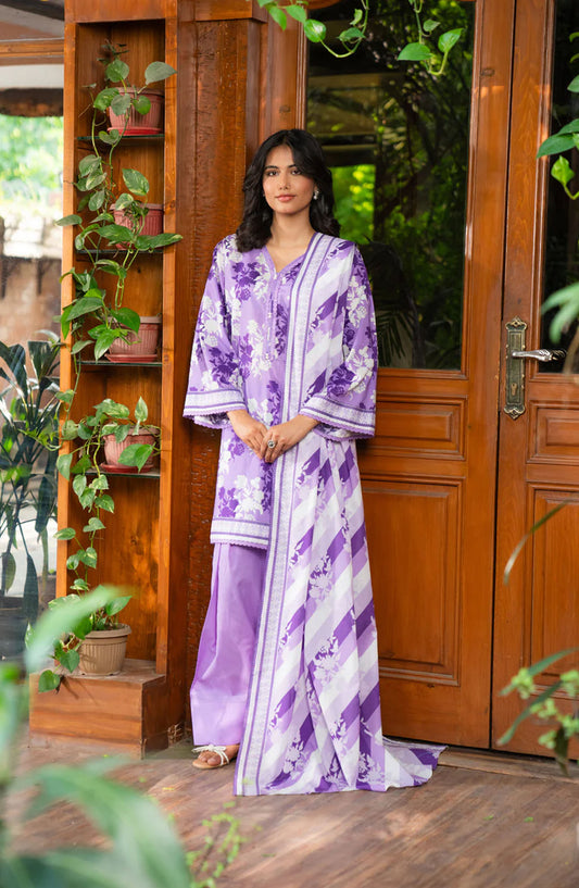 Beena by Beyond East Printed Lawn Unstitched 3 Piece Suit - WUE-154513 - BYD25BE - Purple - Summer Collection
