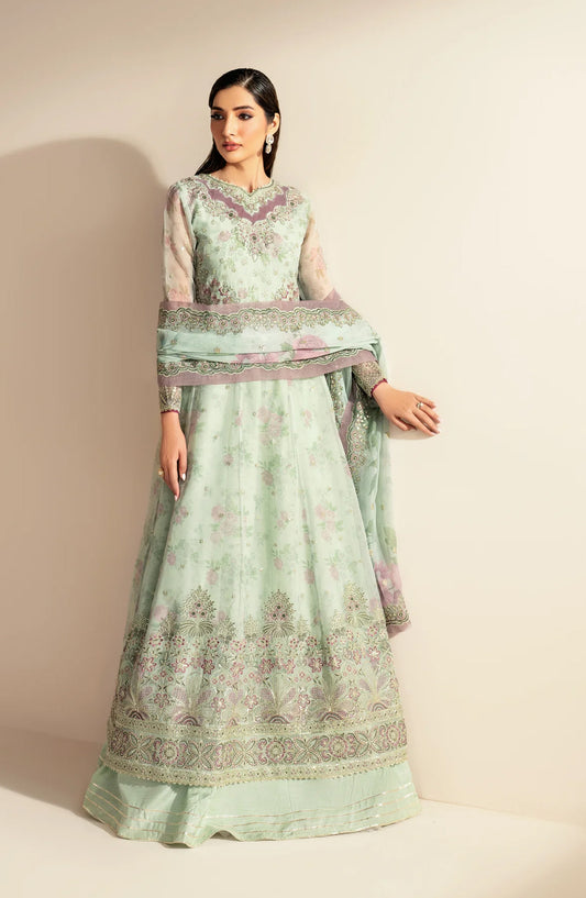 Xenia Deme Embroidered Luxury Chiffon Unstitched 3 Piece Suit - 02 - SIVA - XF25DM - Pista Green - Festive Collection