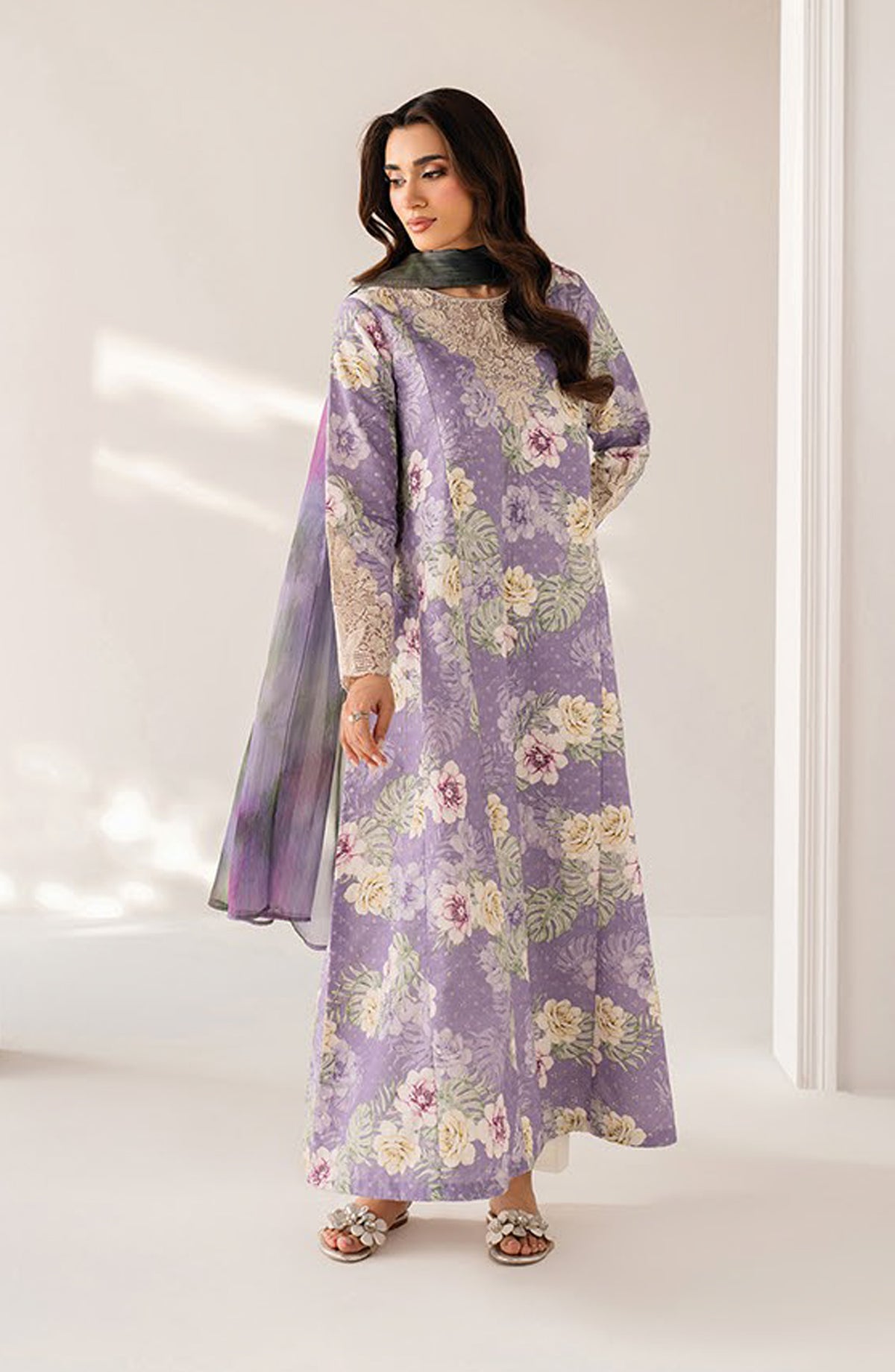 Xenia Embroidered Lawn Unstitched 3 Piece Suit - 01-Rouvi - XF26ULW - Purple - Summer Collection
