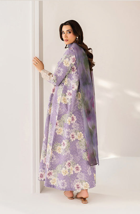 Xenia Embroidered Lawn Unstitched 3 Piece Suit - 01-Rouvi - XF26ULW - Purple - Summer Collection