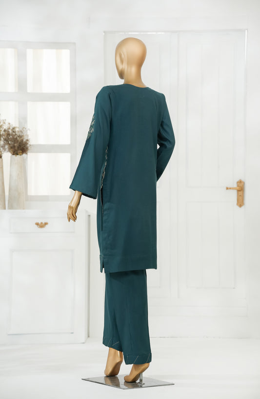Yolo Signature by Amna Khadija Embroidered Dobby Jacquard Cotton Stitched Co ord Sets - YSLC-02 - AM25YSLC - Green - Luxury Collection