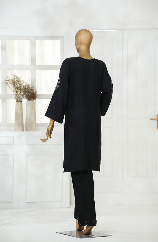 Yolo Signature by Amna Khadija Embroidered Dobby Jacquard Cotton Stitched Co ord Sets - YSLC-04 - AM25YSLC - Black - Luxury Collection