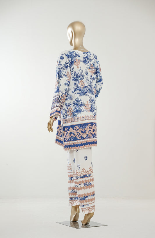 Youth Pulse by Amna Khadija Printed Lawn Stitched 2 Piece Co-ord Set - AKYP-03 - AM26AKYP - Blue - Summer Collection