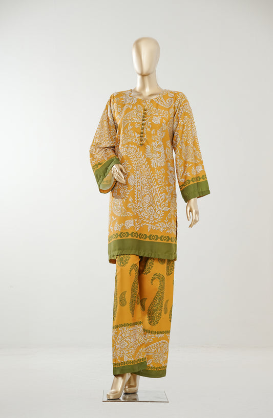 Youth Pulse by Amna Khadija Printed Lawn Stitched 2 Piece Co-ord Set - AKYP-05 - AM26AKYP - Yellow - Summer Collection