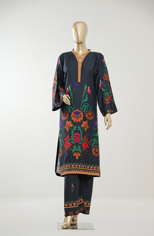 Youth Pulse by Amna Khadija Printed Lawn Stitched 2 Piece Co-ord Set - AKYP-07 - AM26AKYP - Black - Summer Collection