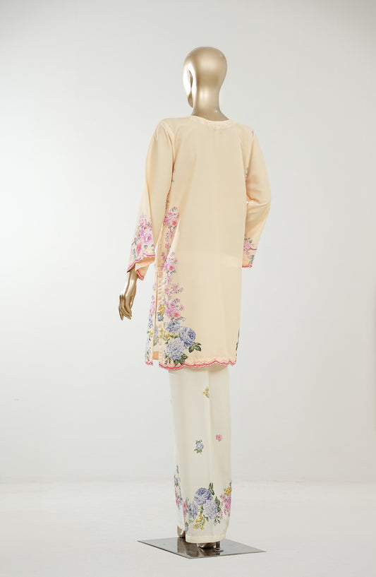 Youth Pulse by Amna Khadija Printed Lawn Stitched 2 Piece Co-ord Set - AKYP-08 - AM26AKYP - Fawn - Summer Collection