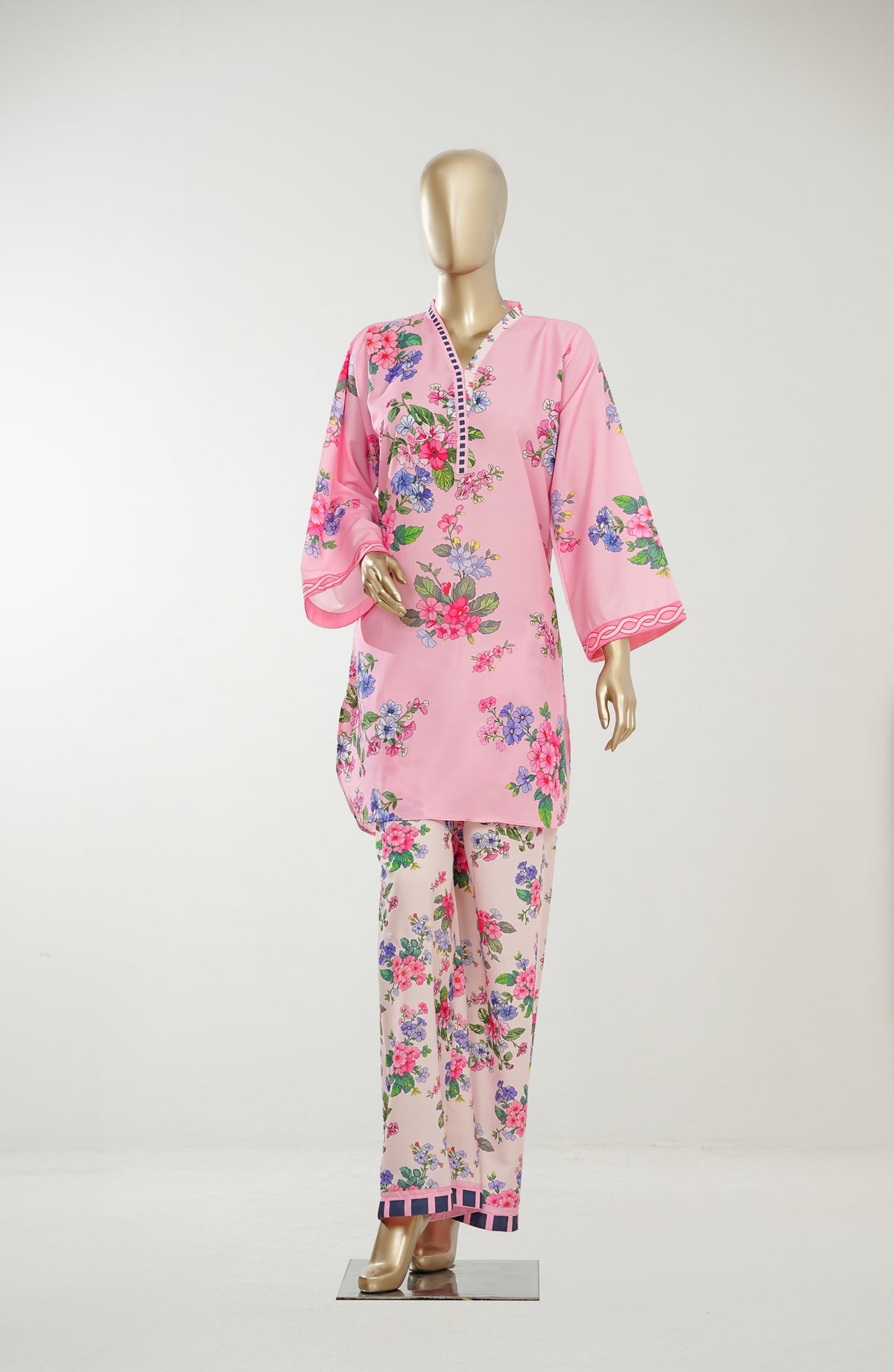 Youth Pulse by Amna Khadija Printed Lawn Stitched 2 Piece Co-ord Set - AKYP-09 - AM26AKYP - Pink - Summer Collection