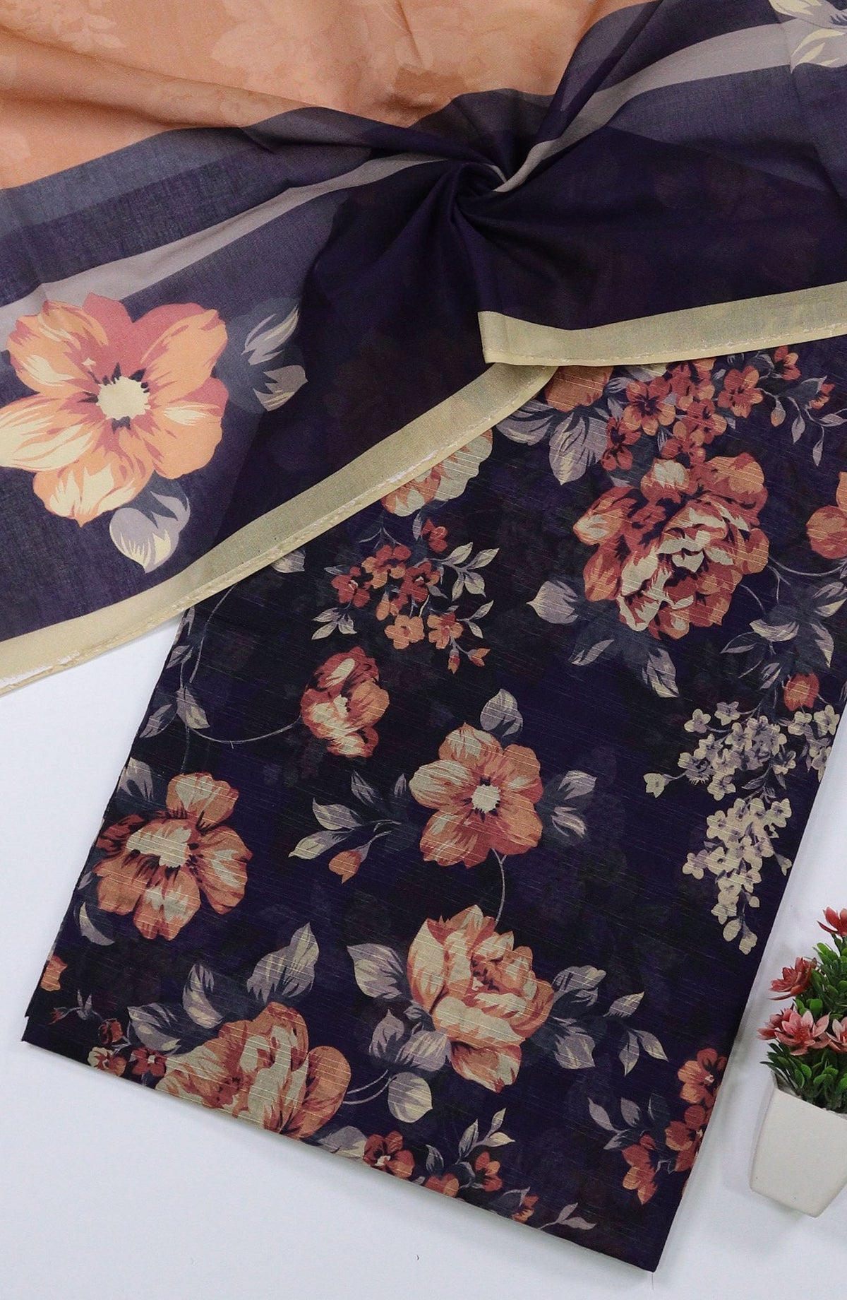 Ayra by Amna Khadija Printed Lawn Unstitched 3 Piece Suit - D-10 - AM25AYRA - Blue - Summer Collection