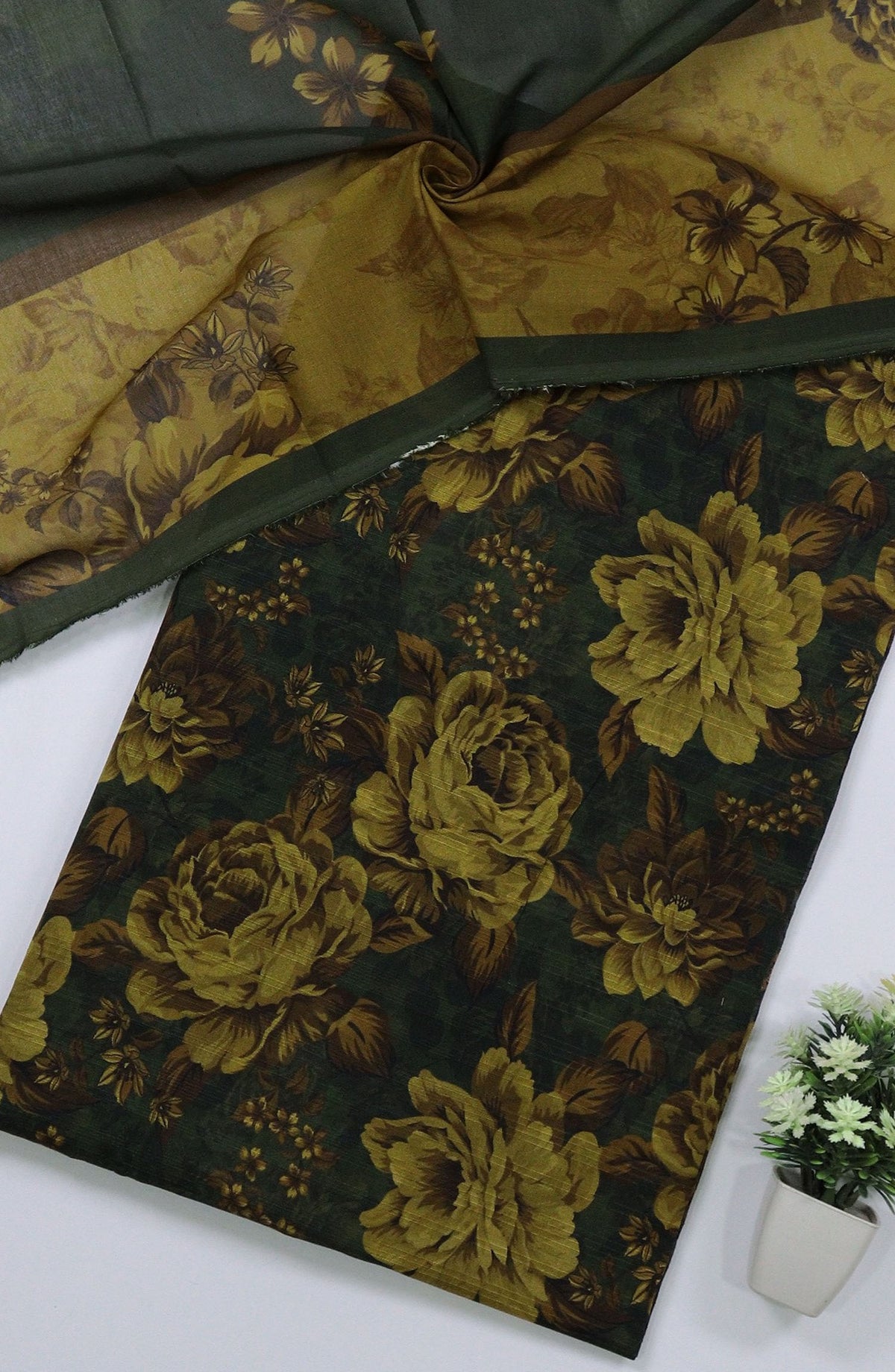 Ayra by Amna Khadija Printed Lawn Unstitched 3 Piece Suit - D-01 - AM25AYRA - Green - Summer Collection
